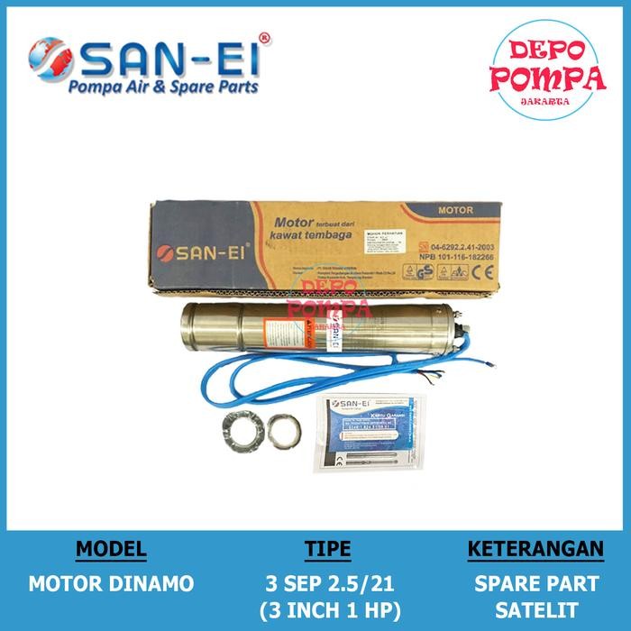 Ready JT Motor Dinamo Pompa Air Satelit SAN EI 3 INCH 1 HP