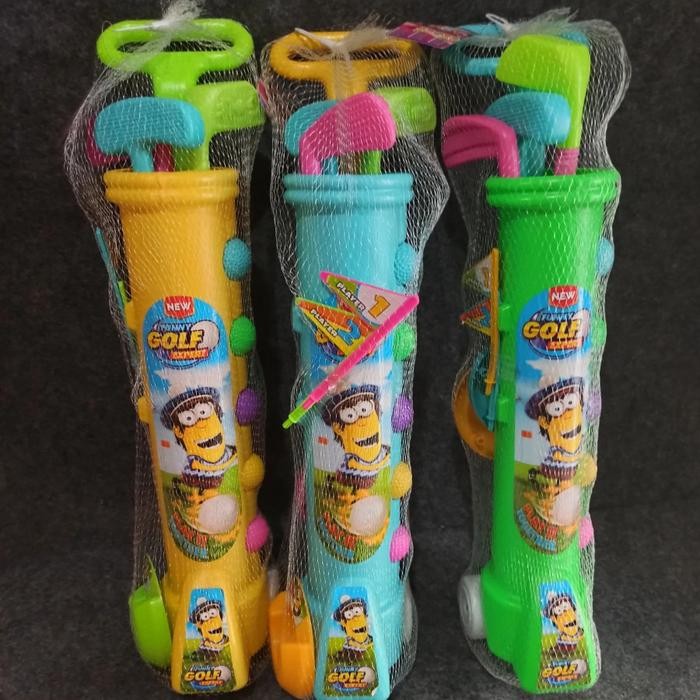 Golf Mainan Anak Set Besar Plastik Peralatan Stick Golf Play Stik Bola