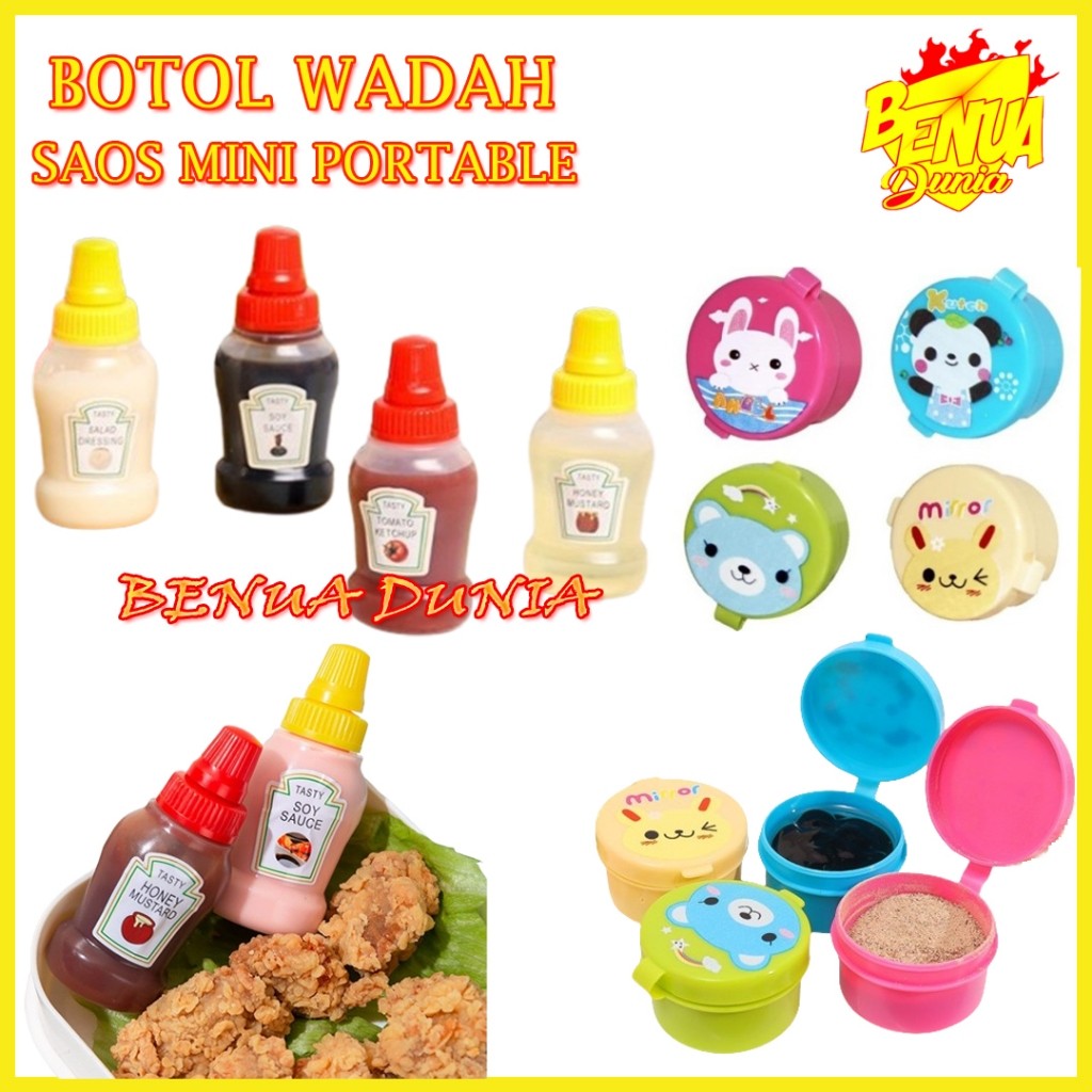Botol Wadah Saos Salad Mini Saos Bento Botol Mini Portable 25ML - BD