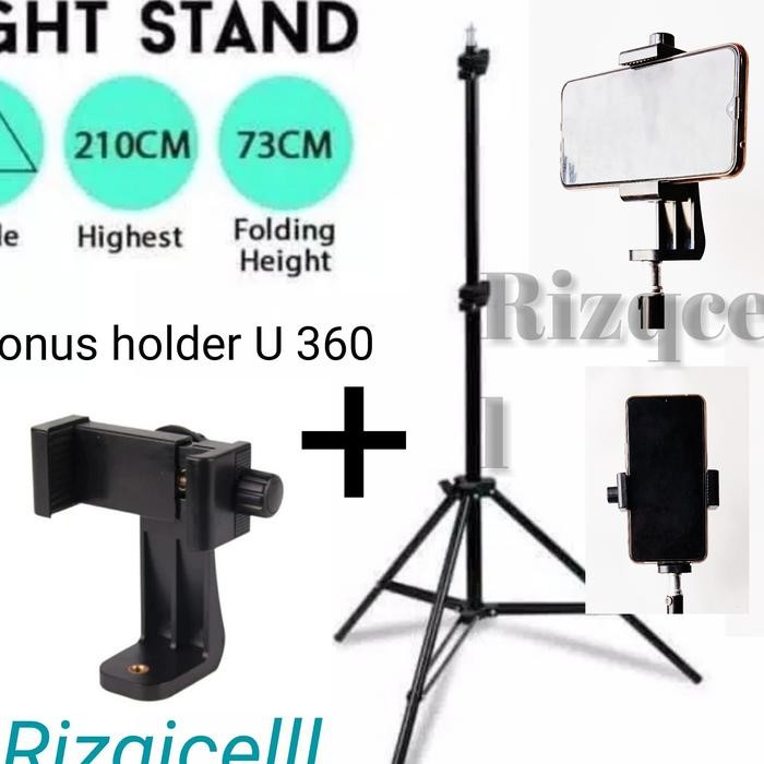 Tripod Handphone 2 Meter Besi Plus holder u 360