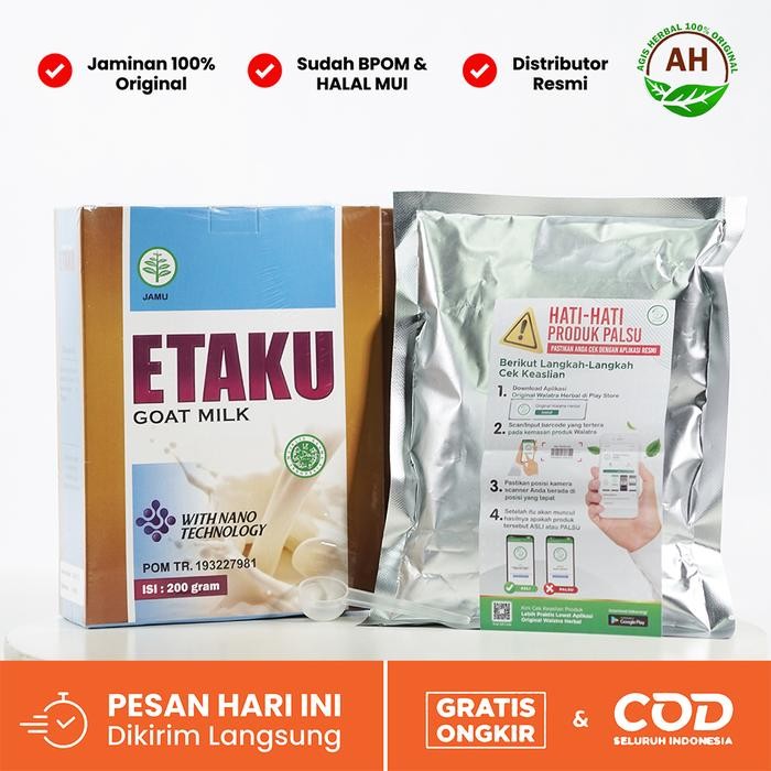 

Obat Pengapuran Nyeri Sendi, Radang Sendi, Linu Lutut Kaki, Susu Etaku