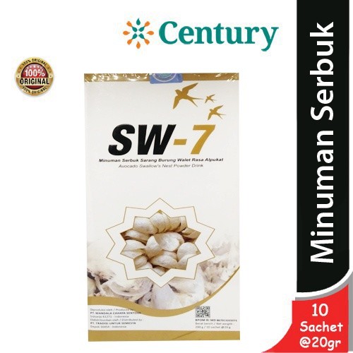 SW 7 Minuman Serbuk Sarang Burung Walet 1 Box isi 10 Sachet/Daya Tahan Tubuh/Stroke/Regenerasi Sel