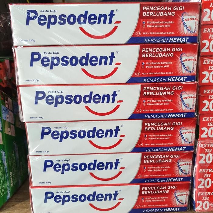 Pasta Gigi Odol Pepsodent 120 Gram - 1 Pak isi 12 Pcs