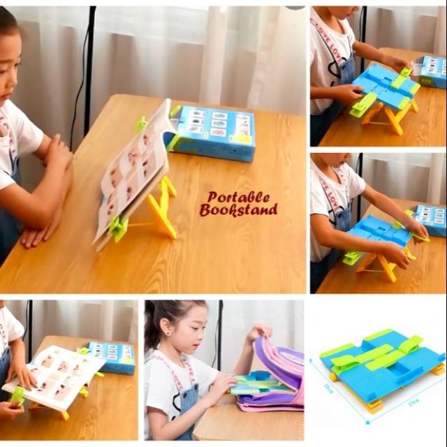 

Portable bookstand alat sandaran buku , tab, ipad