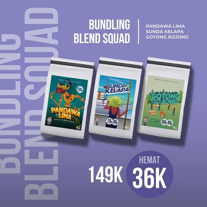 

Bundling 3 kopi 200g Mr O Coffee Single Origin Arabika / Robusta - BLEND SQUAD