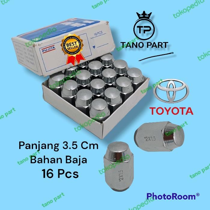 Mur Roda Racing Baut Lugnut Mobil Toyota Agya Calya Bahan Baja 16 Pc