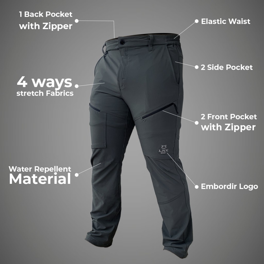 LNX Gear Celana Gunung Outdoor Quickdry Kalingga Celana Gunung Outdoor Pria Wanita Uni