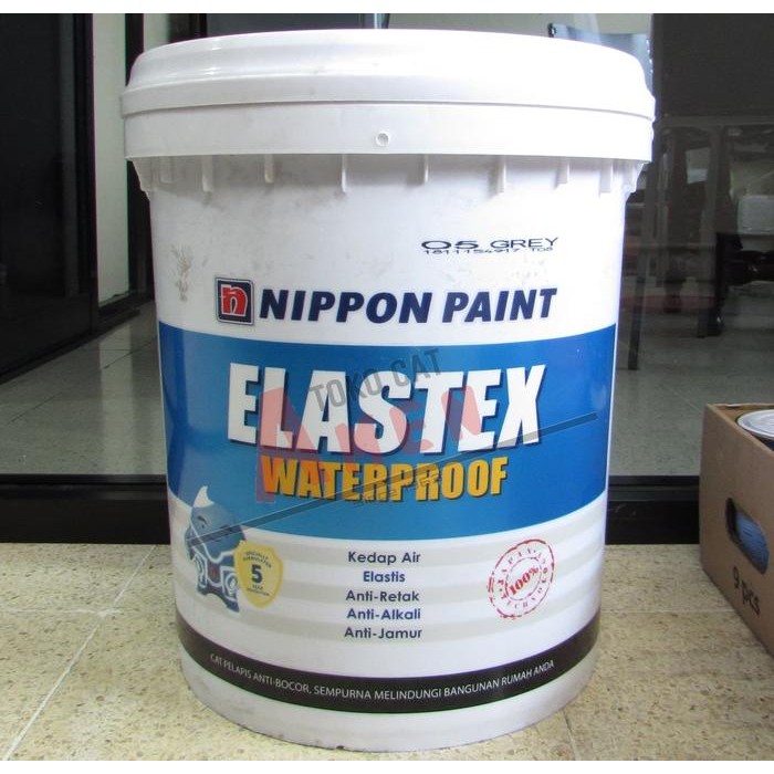 Terlaris NIPPON PAINT ELASTEX WATERPROOF 25KG- BRILLIANT WHITE / CAT ANTI BOCOR