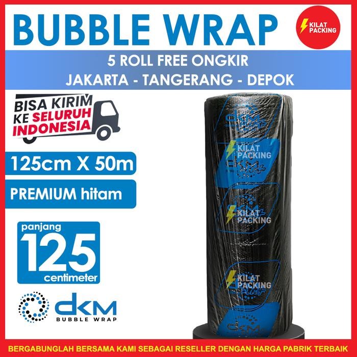 

gema.gemilang Bubblewrap Hitam Bubble Murah Premium Quality (OJOL) 125CM x50 M