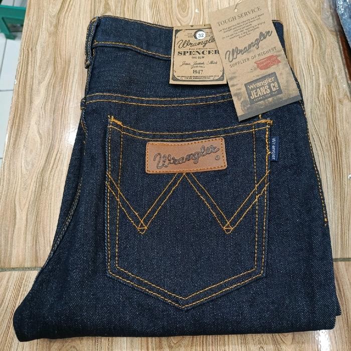 CELANA JEANS STANDAR WRANGLER BLUE GARMENT/BLUE BLACK JEANS REGULER PRIA