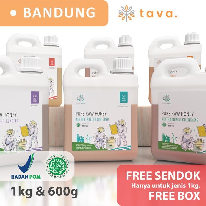 

Madu Murni Asli Tava Nektar 1kg & 600gr 100% Pure Raw Honey Alami