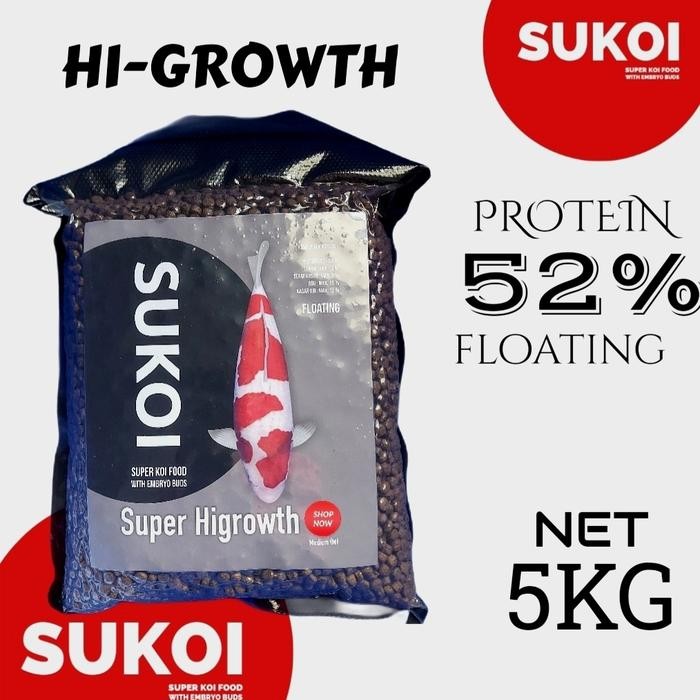 Pakan koi Sukoi Hi growth 5Kg