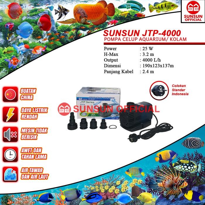SUNSUN JTP 4000/5000/6000/7000/8000/9000 Series Pompa Air Celup Kolam