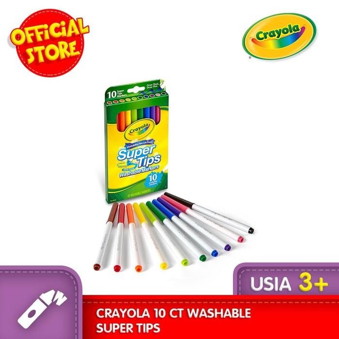 

CRAYOLA 10 CT. SUPER TIPS WASHABLE MARKERS