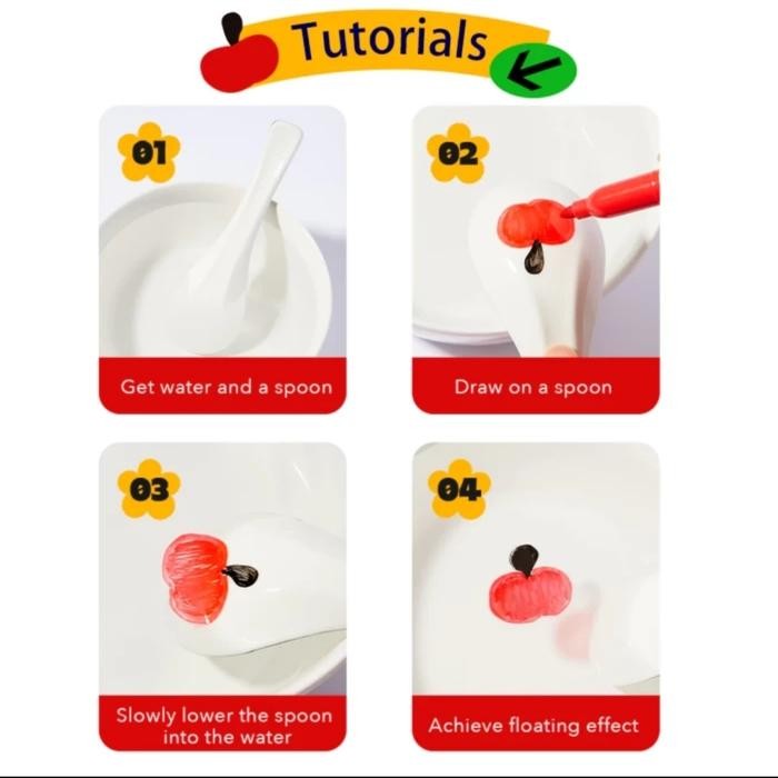 

MIDEER WHITEBOARD WATER PAINTING FLOATING MARKER WASHABLE 8 COLOUR