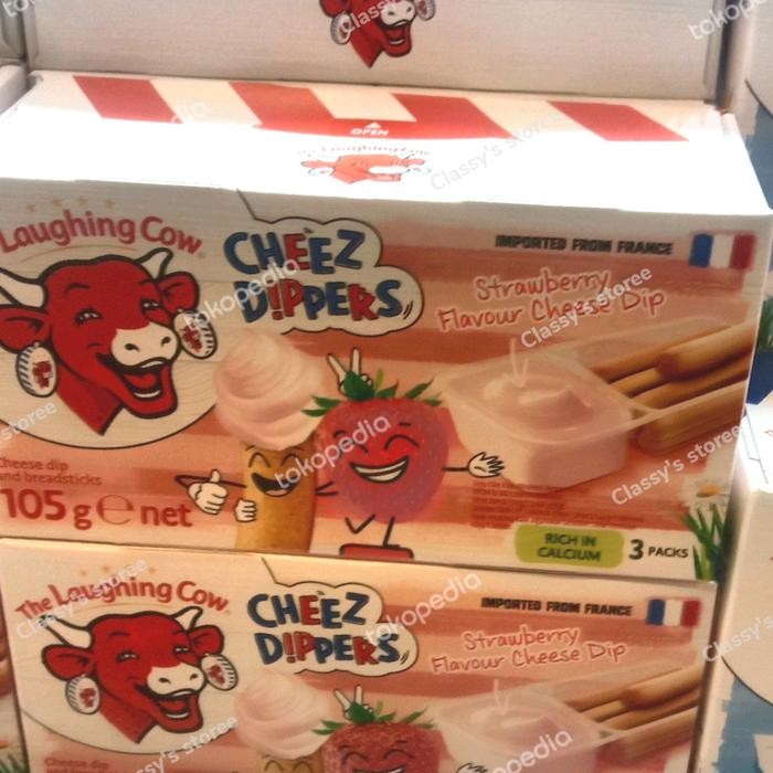 

BARANG TERLARIS the laughing cow cheese dippers isi 3 strawberry flavour/keju