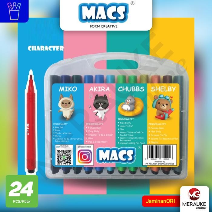 

MACS COLOR PEN SEGITIGA 24 WARNA