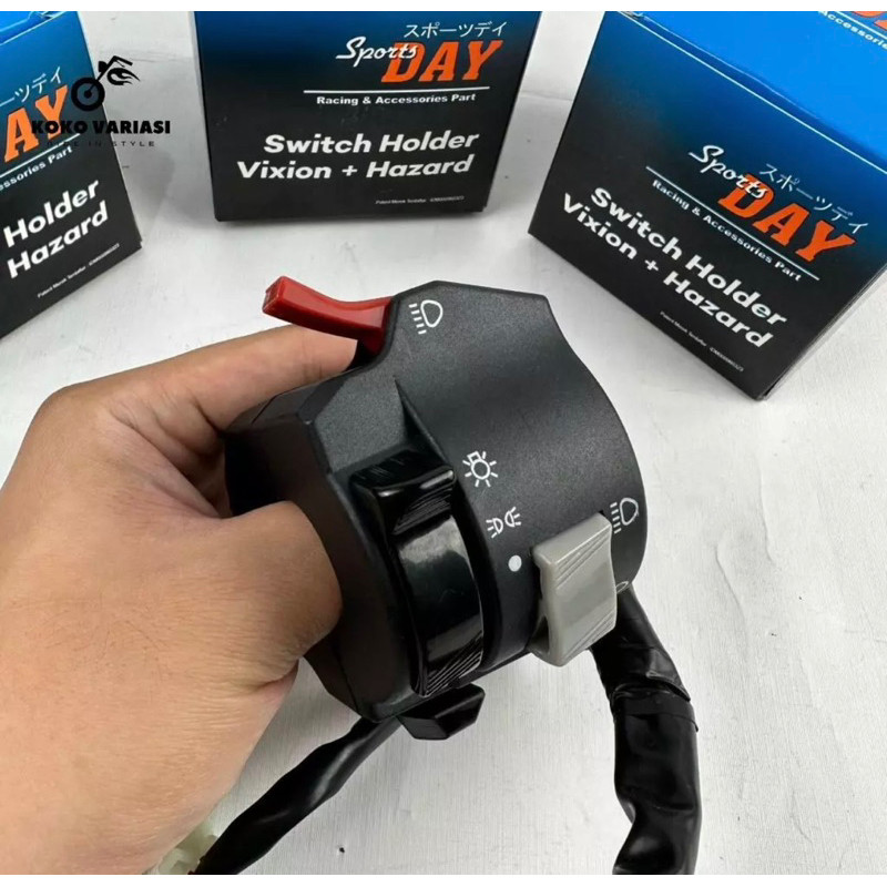 HOLDER SAKLAR KIRI MOTOR VIXION OLD + HAZARD SPORTDAY