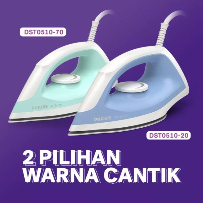 Philips Setrika Anti Lengket Philips DST0510 Gosokan Seterika Philips Garansi