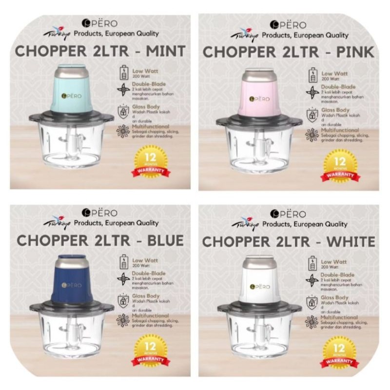 Pero Food Processor Chopper 2 L