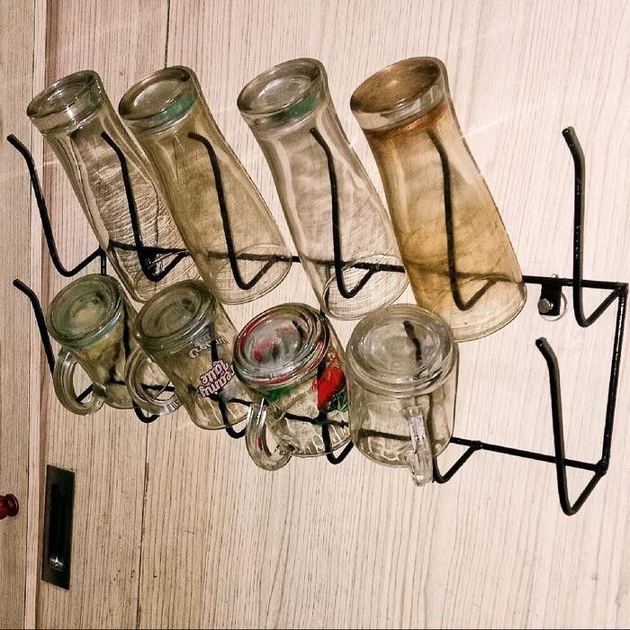 HOT SALE Rak peniris gelas wastafel rak gelas gantung rak gelas murah rak gelas susun 2