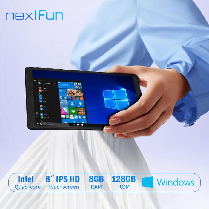 Phoneku- Nextfun 8" Windows Tablet Pc Ram 8Gb Rom 128Gb Mini Pocket Touch Screen Quad Core