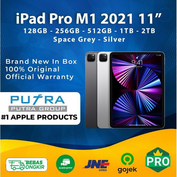 Phoneku- Apple Ipad Pro M1 11 Inch 2021 128Gb 256Gb Space Grey Silver