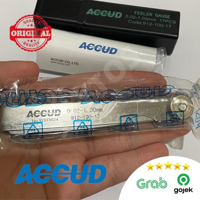Accud Feeler Gauge / Feeler Gage / Alat Ukur Gap 0.02 - 1 Mm