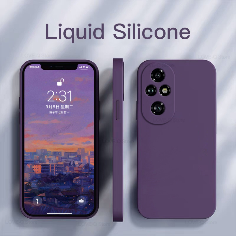 For Honor 200 Pro Case Original Liquid Silicone Protection Soft Cover For Honor 200 Honor200 Pro