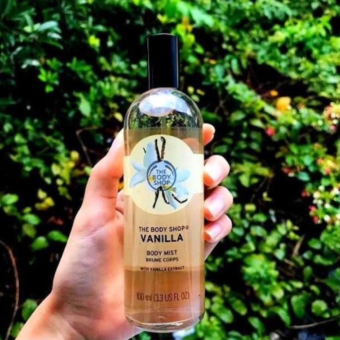 parfum asli The body shop vanilla bodymist 100ml