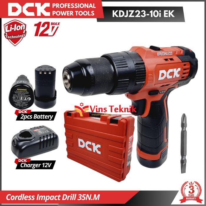 DCK KDJZ23-10i Mesin Bor Tembok Cordless Impact drill 12V KDJZ23-10