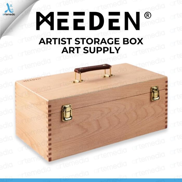 

TERLARIS! Meeden Big Storage Box Art Supply Solid Wood Kotak Multifungsi