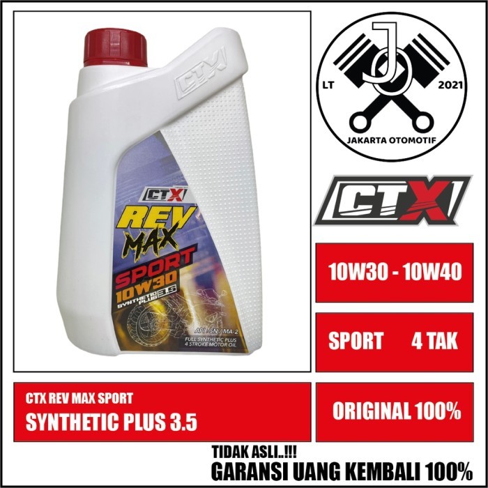 CTX REV MAX SPORT 10W30 - 10W40 Oli Motor Sport Transmisi Manual