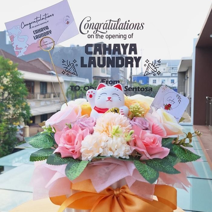 

Acrylic Bloom Box/Lucky Cat/Acrylic Bunga Lucky Cat