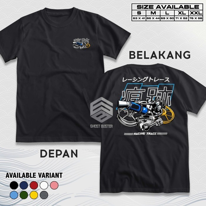 Kaos Racing Trace Machine Sparepart Shock Baju Distro Motor Herex