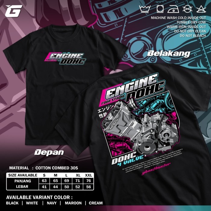 Kaos DOHC Gank 4 Value 4 Stroke Baju Distro Pskn DOHC Pasukan DOHC