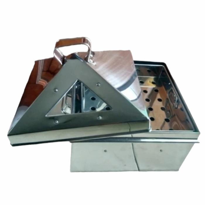 Klakat Kukusan Kotak 30 cm Stainless Tebal Panci Steamer Persegi