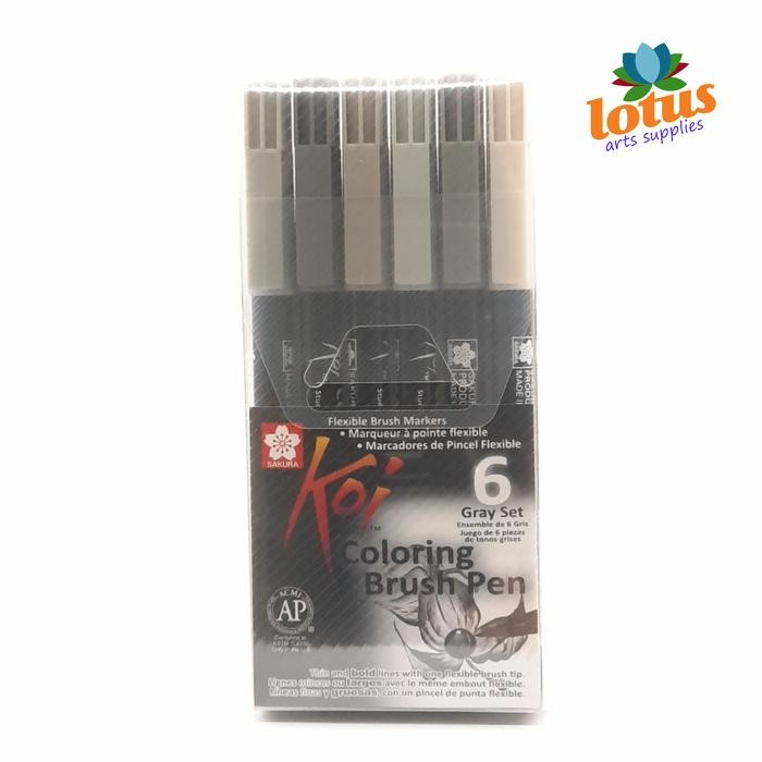 

Sakura Koi Coloring Brush Gray Set 6