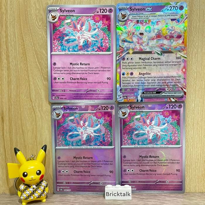 Kartu Pokemon TCG sv8a Sylveon 068/187 Normal, Pokeball / Monster Ball, Master Ball , Sylveon ex RR