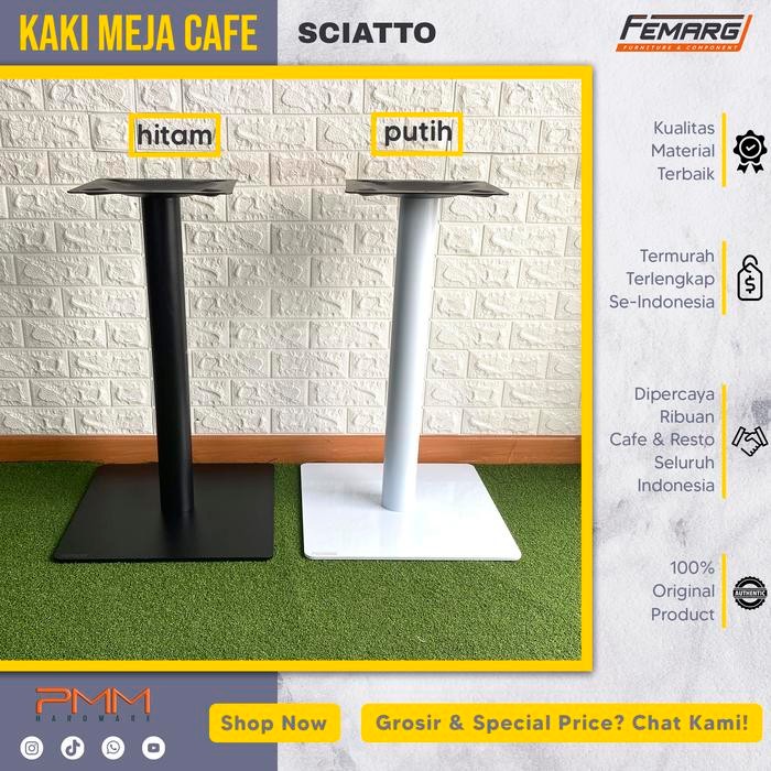 kaki meja FEMARG sciatto cafe restoran foodcourt antik plat besi