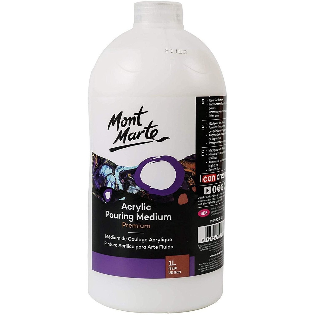 

Mont Marte Premium Acrylic Pouring Medium 1L / Medium Campur Akrilik #Gratisongkir