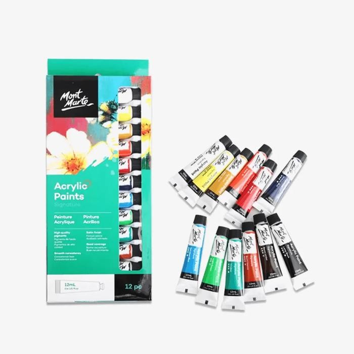 

Mont Marte Acrylic Paints 12 Pce X 12 Ml #Gratisongkir