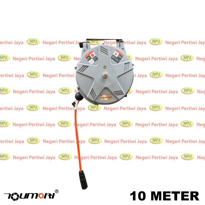 Laris!!! Toumori Air Hose Reel 10 Meter 6.5 X 10 Mm - Selang Pu Angin Gantung