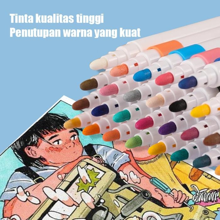 

Acrylic Marker Set 12/36/48 Warnas Marking Pen For Children'S Art Students Watercolor Pen Non