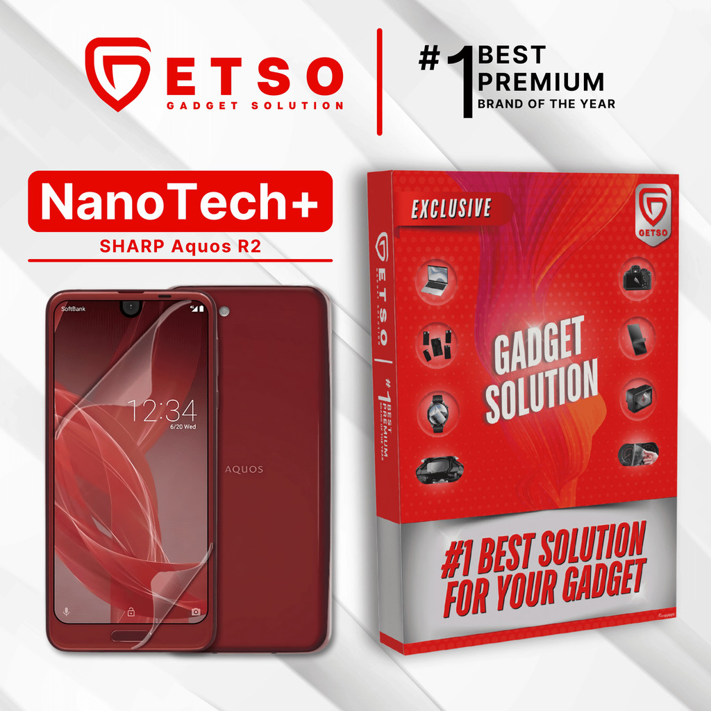 GETSO EPU BIO GENESIS Hydrogel for Sharp Aquos R2 / Screen Guard (Nanotech+ 100% Recycle) Premium Hi