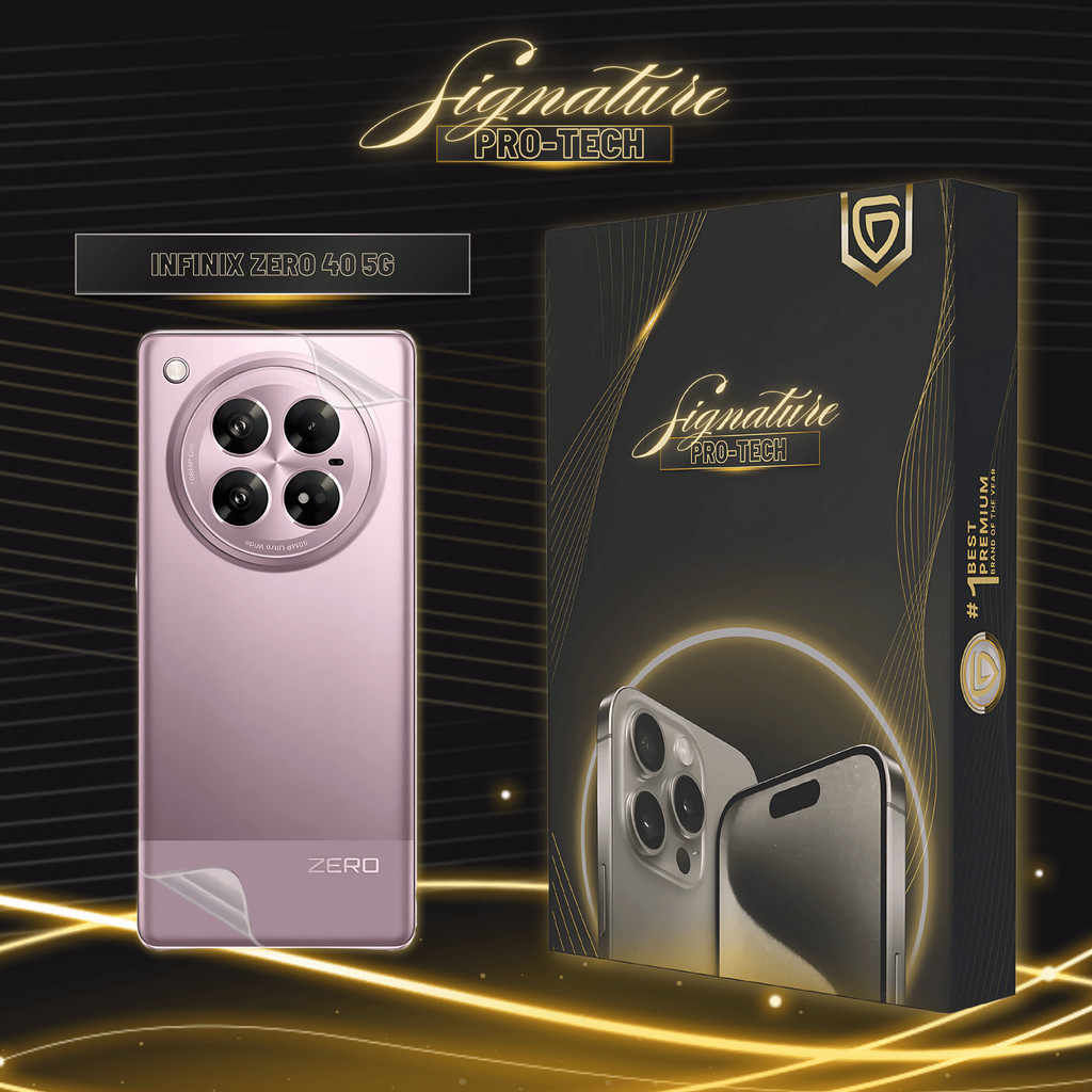 GETSO SIGNATURE PRO-TECH - Premium Anti-Scratch Protector for Infinix Zero 40 5G / Back Cover Guard 