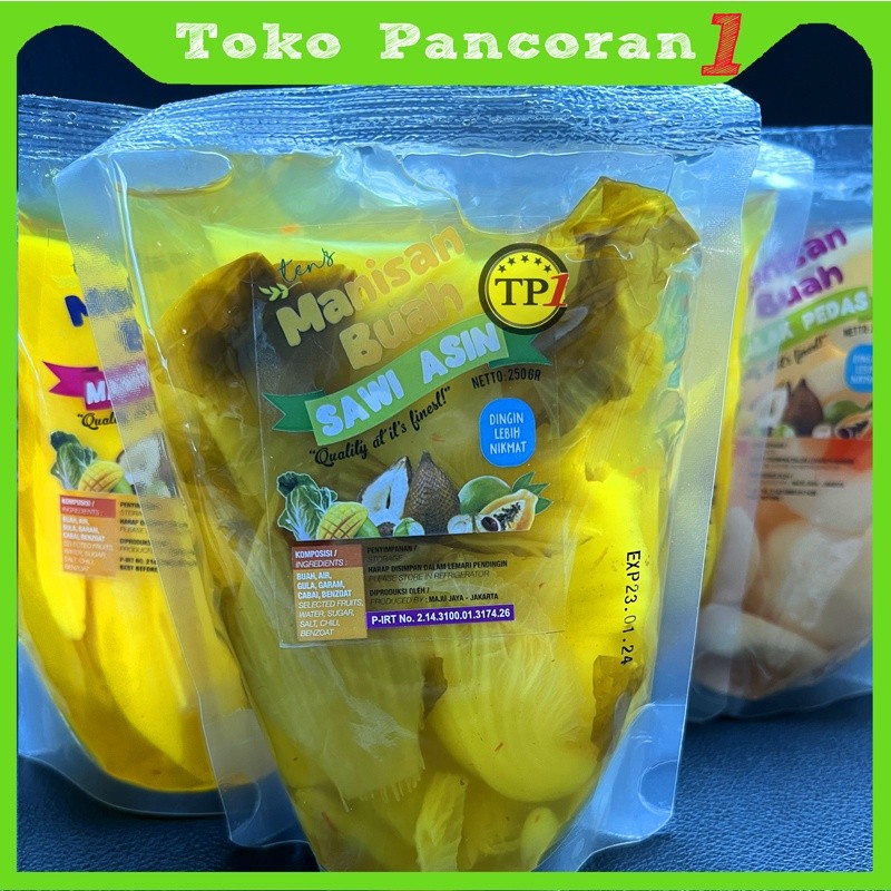 

Manisan Buah Mangga pala salak Basah Original / Pedas Segar Original Buah 250G
