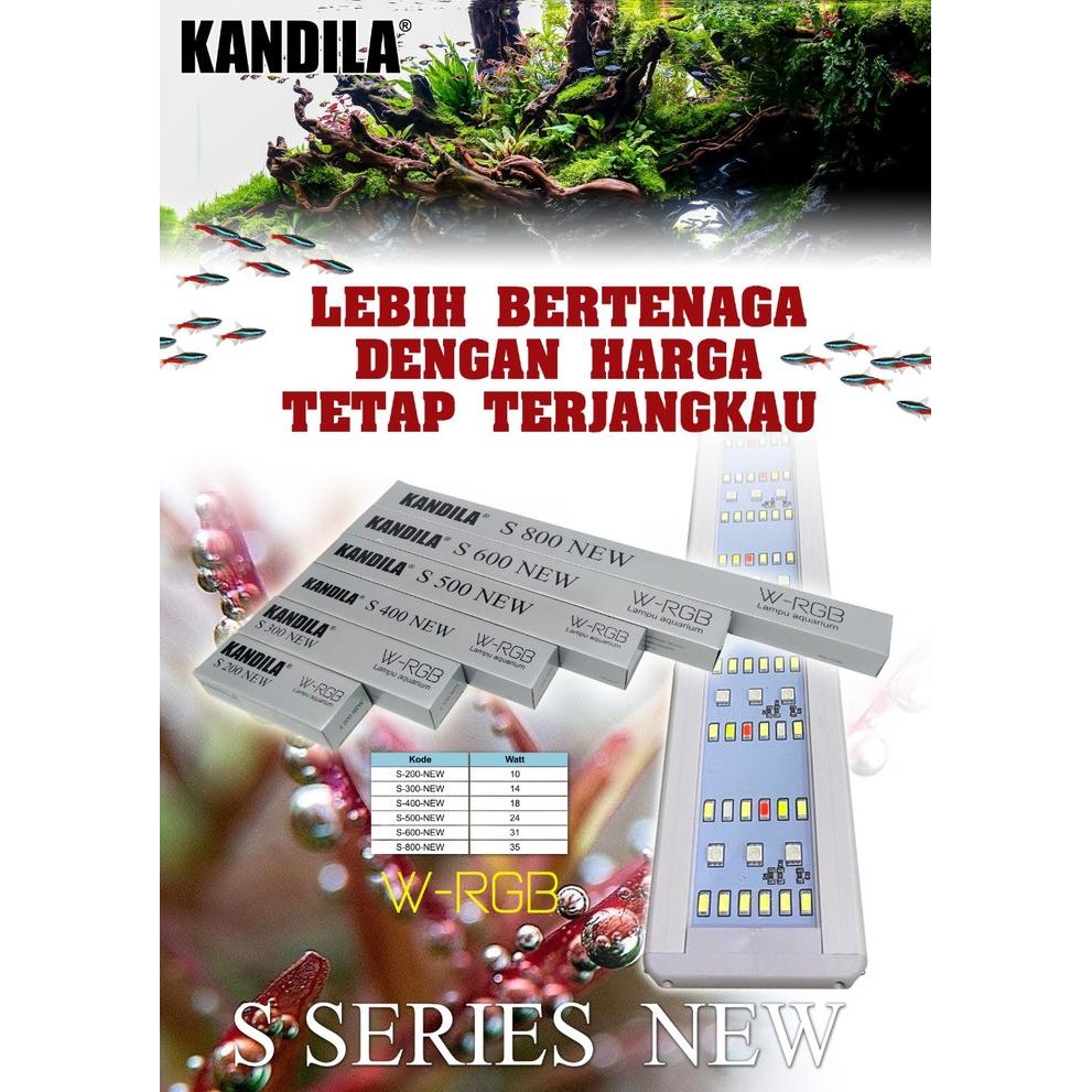 PREMIUM Lampu Kandila S600 New / Lampu Aquascape / Lampu Aquarium 60-70cm