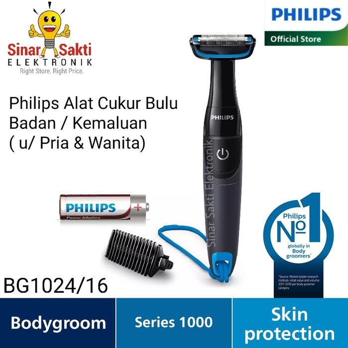 PREMIUM Alat Cukur Bulu Badan Philips Shaver Kemaluan Wanita Pria BG 1024