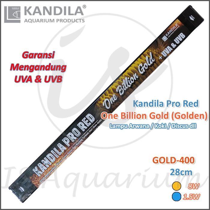 PREMIUM Kandila Pro Red One Billion Gold 400 28cm Lampu Celup Ikan Arowana